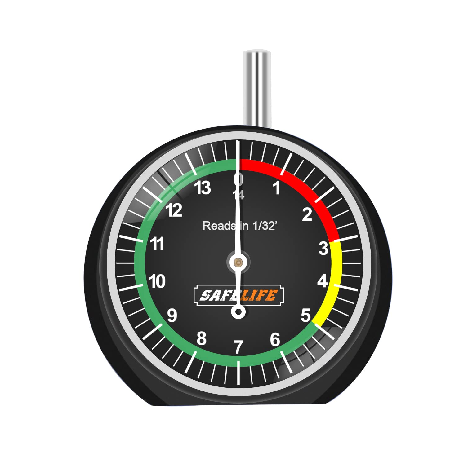 Photo 1 of SAFELIFE Tire Tread Depth Gauge, Dial Type Tire Tread Depth Gauge Professional for Motorcycle, Car,Truck and Bus,Easy Reading Tyre Tread Depth Gauge in 32nds