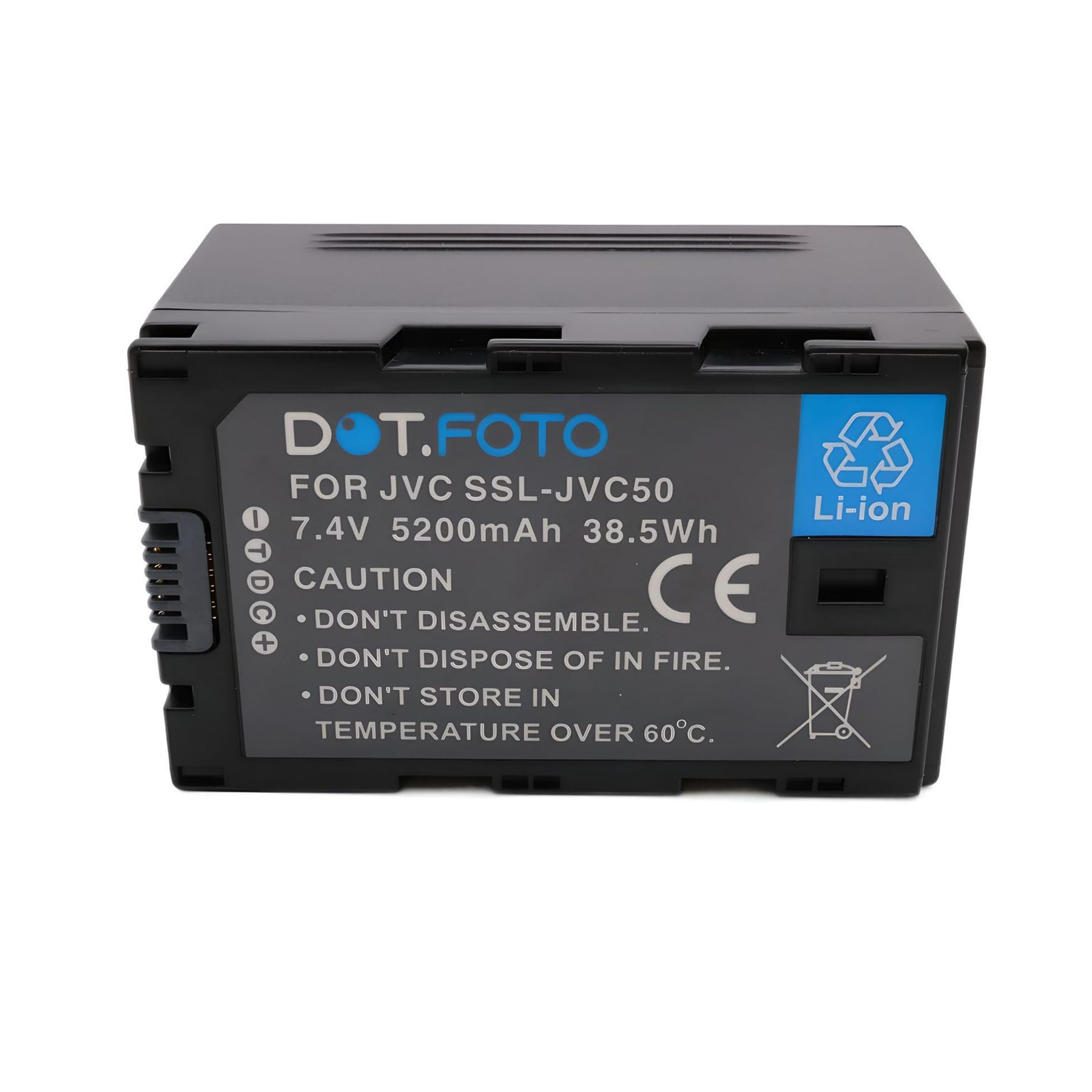 Dot.Foto SSL-JVC50 Premium 7.4v / 5200mAh Rechargeable Battery for JVC GY-HMQ10, GY-HM200, GY-HM600, GY-HM650, GY-LS300CHU, JY-HM360