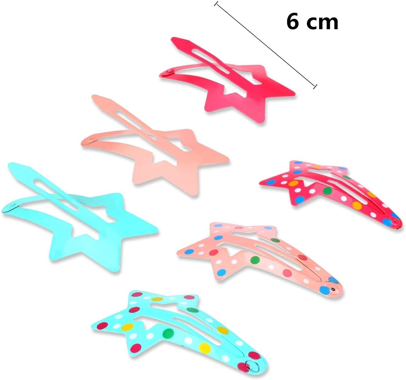 Voarge Pack of 60 6 cm Hair Clips Girls Hair Clips - Image 4