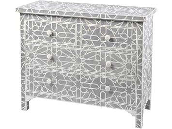 Artisanti Maroc Grey Bone Moroccan Style Geometric Chest Amazon