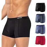 Arjen Kroos Mens Boxer Briefs Sexy Modal Mesh Underwear with Pouch Moisture Wicking Breathable Trunks 4 Pack