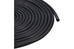 Storystore Backer Rod 1/4" Diameter x 16.4' Length Black EPDM Rubber Caulk Saver, Foam Backer Rod for Gaps and Joints Concrete Expansion Joint Filler