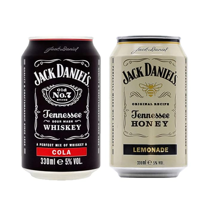 Buy Jack Daniels Tennessee Whiskey PreMix Canned Drinks (12 x 330ml) Mixed flavour case