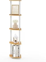 Furinno Turn-N-Tube Corner Shelf 5-Tier Beech Open Storage 29.5x146.6x29.5 cm view 6