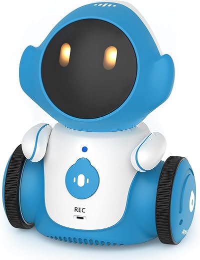 GILOBABY Rechargeable Interactive Robot Toy Blue 6+ Touch Voice Control