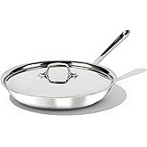All Clad- D3 12-inch Stainless Steel Frying Pan- 3-Ply Made in USA Cookware-Built to Outlast since 1971- Oven Safe- Induction Compatible
