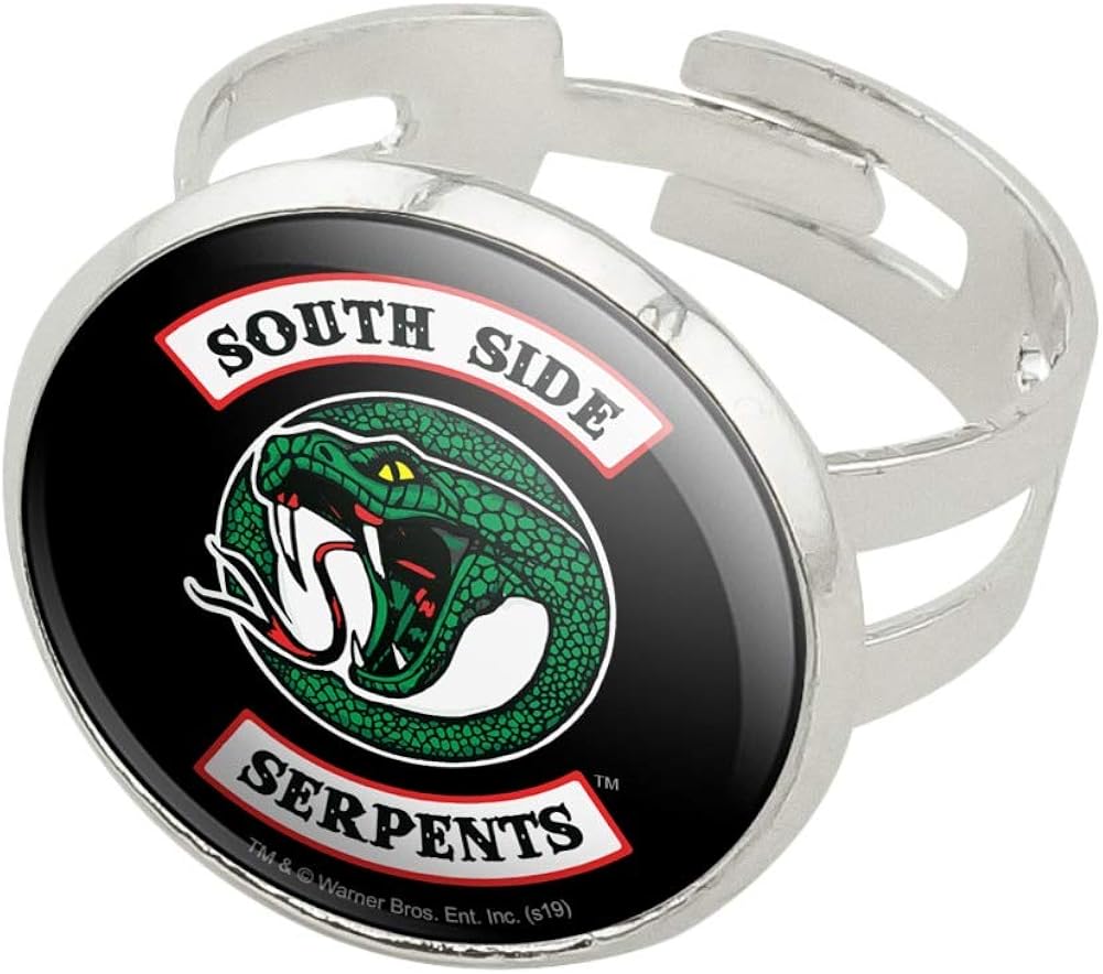 Amazon Com Graphics More Riverdale South Side Serpents Silver Plated Adjustable Novelty Ring Jewelry