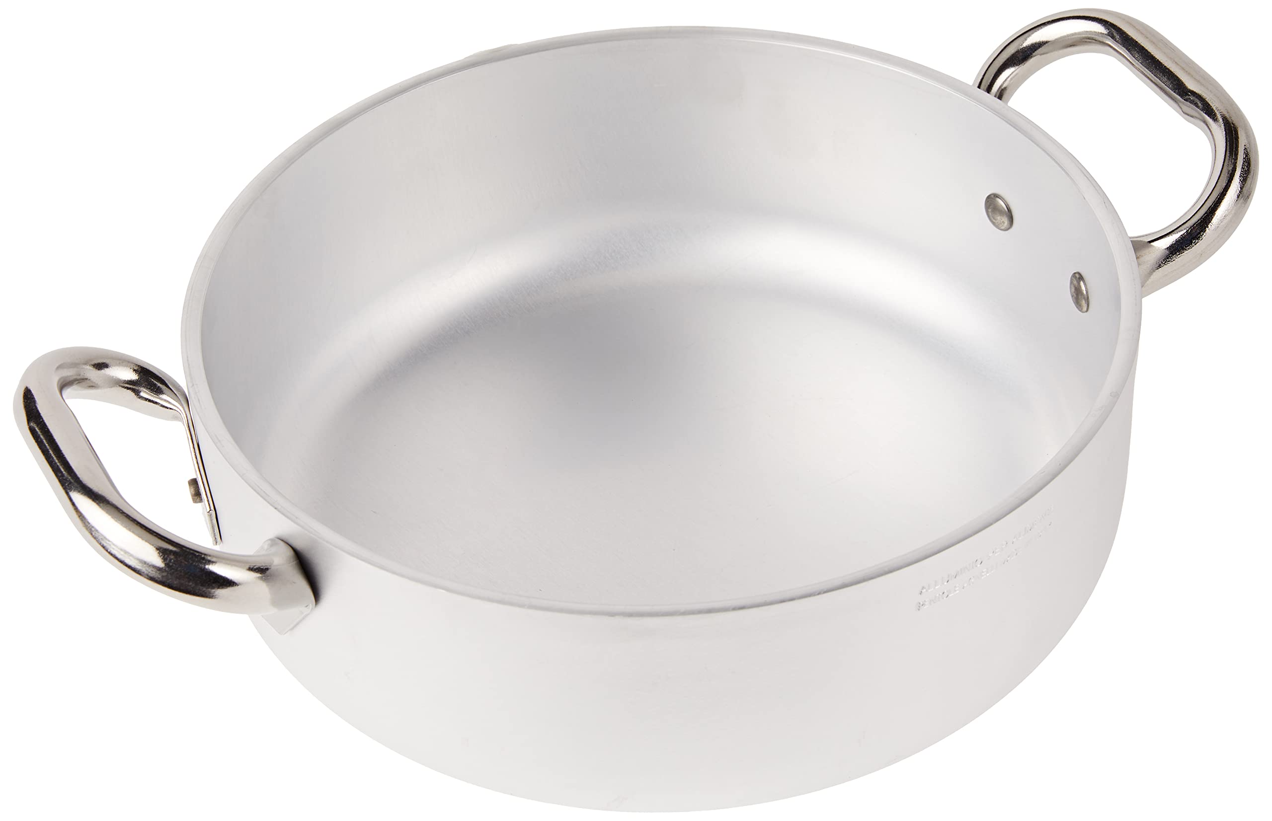 Pentole Agnelli ALMR110624 5 mm Professional Aluminum Pans, Low Radiant Cylindrical Casserole, 3.7 L