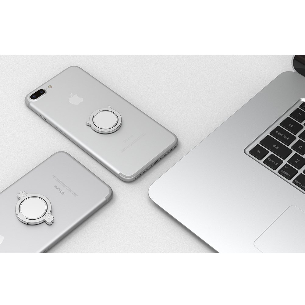 Universal Cell Phone Ring Holder Stand, Finger Kickstand Loop Mount Stent, 360° Rotary Safe Hand Grip & Car Ring Hook Bracket for iPhone X / 8 / 8 Plus / 7 / 7Plus Samsung Galaxy S7 / S8 Note 8