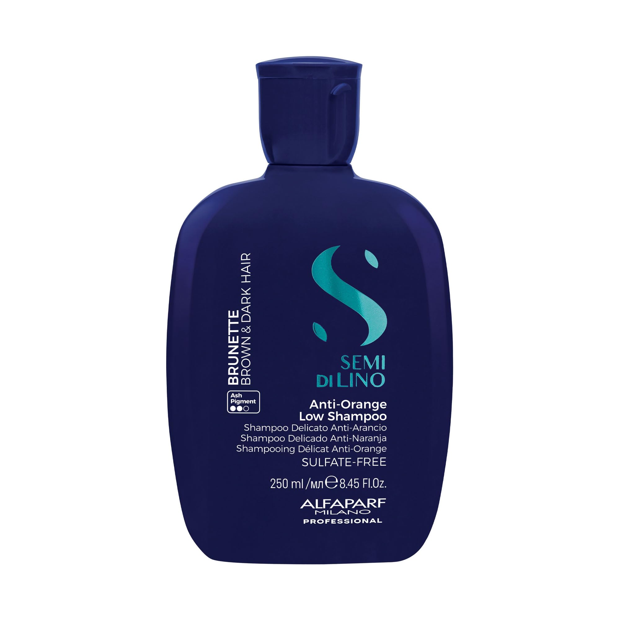 Alfaparf Milano Semi di Lino Brunette Anti-Orange Low Shampoo 250ml - mild anti-orange shampoo