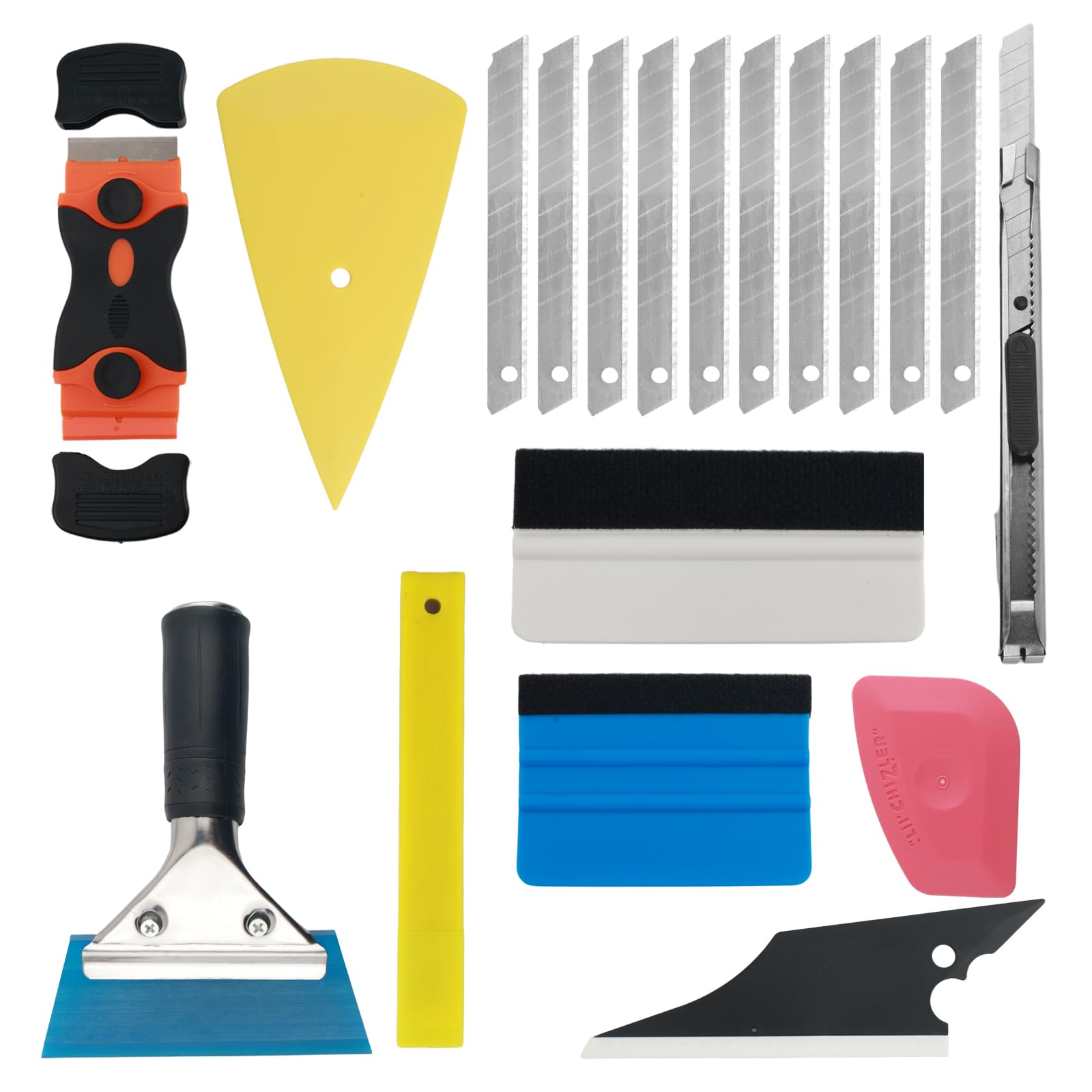 Photo 1 of 18PCS Window Tint Car Kit,Multi-Tool Car Window Tint Kit Includes Vinyl Squeegee,Felt Squeegee,Cutting Knife with Blade,Universal Cars Tints Kits for Cars Tints & Modifications