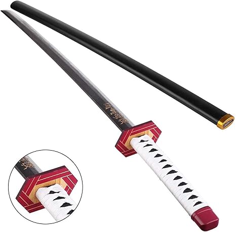 Amazon Sarifo 日本刀 冨岡義勇風 鬼殺隊 丸形鞘 完成度高い 100cm 便利 木製 コレクション 模擬刀 模造刀 美術刀 刀剣 コスプレ 武器 道具 コスプレ 仮装 通販