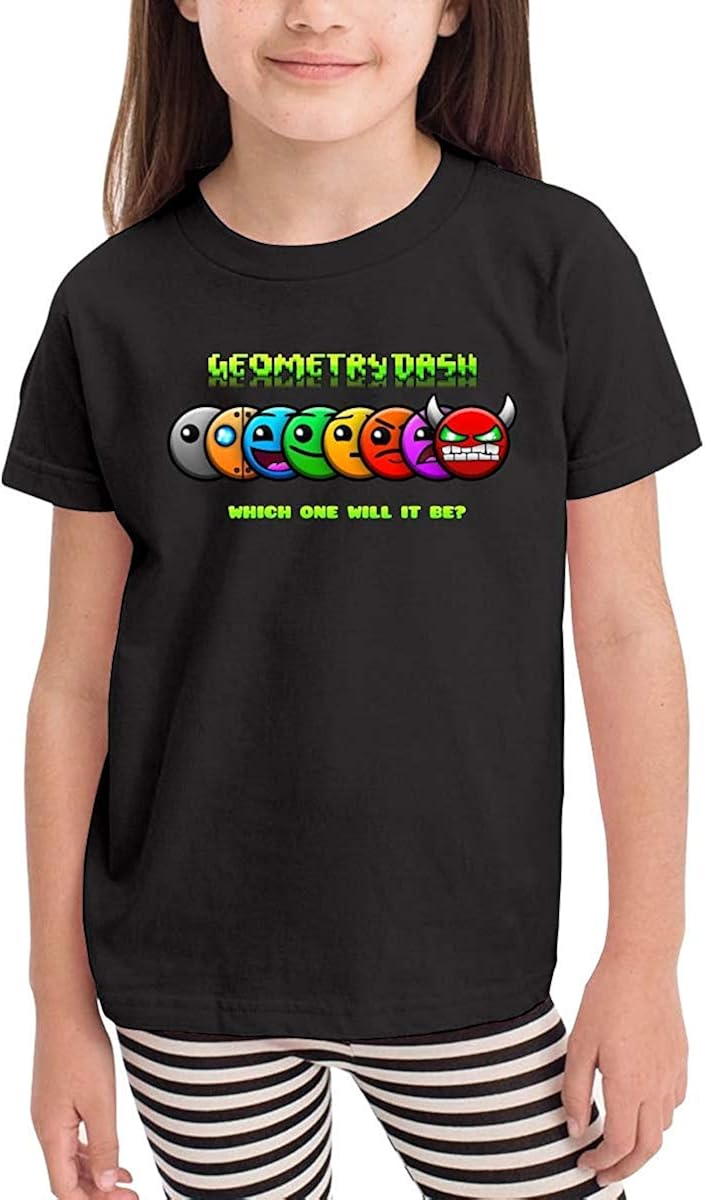 Annmm Boy and Girls Geometry Dash Which One Will It Be Funny T-Shirt