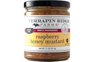 Raspberry Honey Mustard – Sweet & Tangy Mustard for Sandwiches, Dips & Dressings, Gluten & Dairy Free by Terrapin Ridge Farms – 11 oz jar