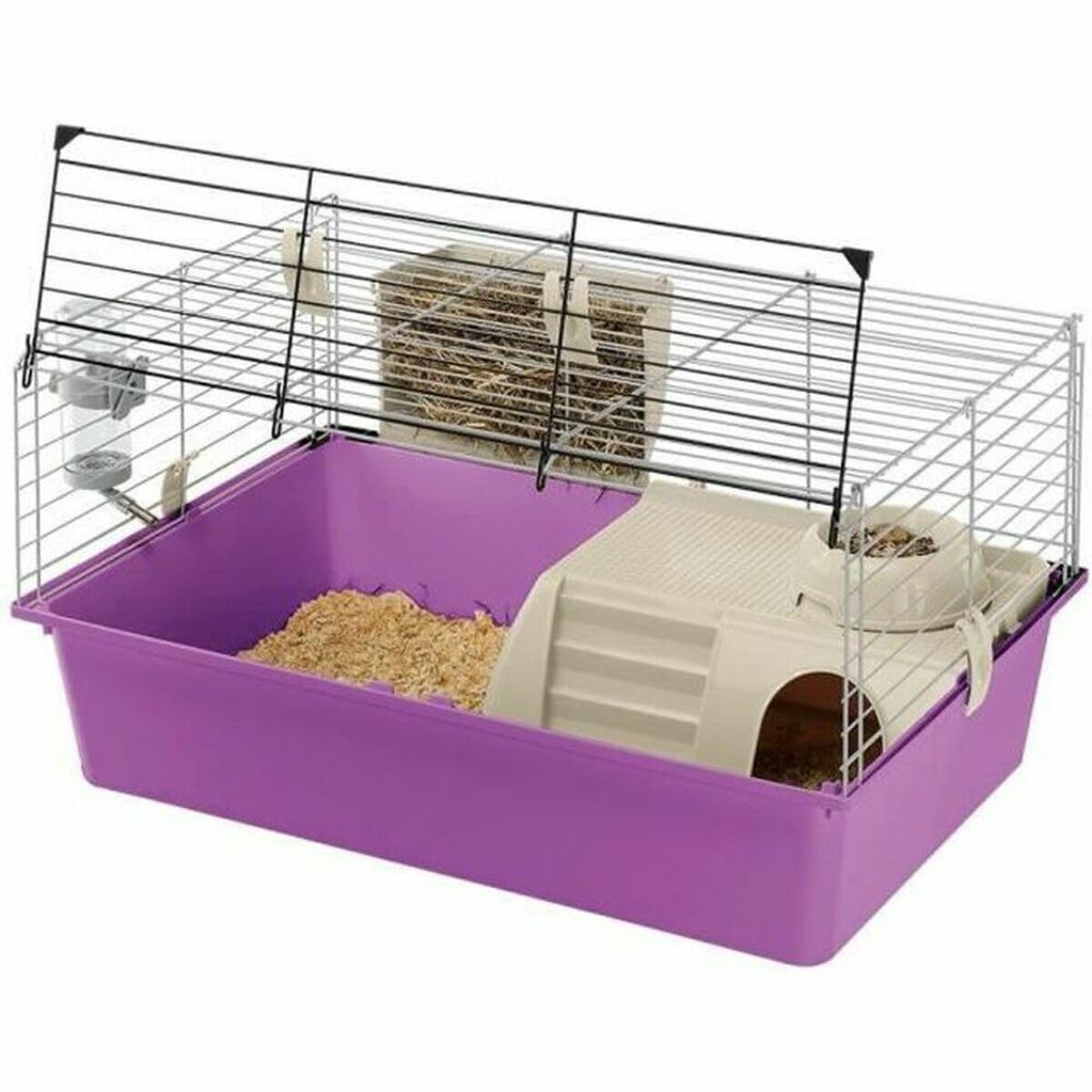Ferplast Guinea Pig Cage Small Animal Cage CAVIE 15 made of Plastic, Accessories included, 70 x 47 x 37,5 cm