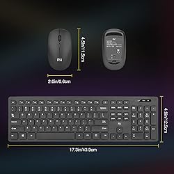 Wireless Keyboard and Mouse Combo - Rii Standard