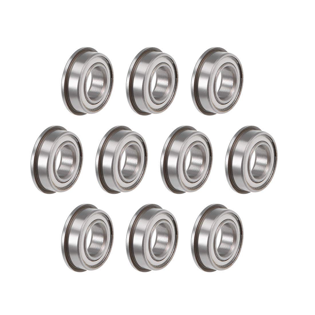 10 Stück F688ZZ Flanschkugellager – 8x16x5 Mm, Chromstahl, Doppelt Geschirmt
