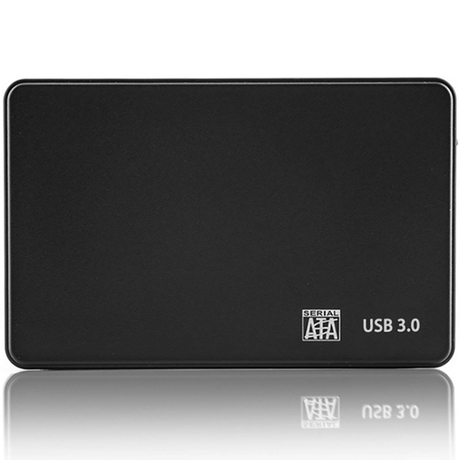 Hard Disk Drive External Enclosure Case Caddy - USB 3.0 SATA, 2.5 inch, for HDD, Solid State Drive SSD - Tool Free - BLACK