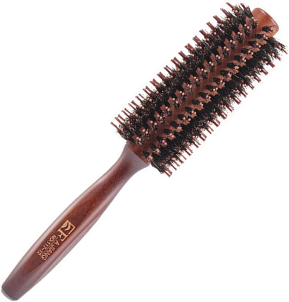 Wooden Round Hair Brush Natural Boar Bristle Hairbrush Anti Static Hairbrush for Hair Styling Drying, Curling