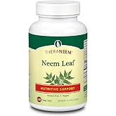 THERANEEM Neem Leaf Capsules, 120 VegCaps | Made with Organic Neem Leaf Extract - Nutritive Support Supplement for Adults - Vegan, Gluten Free