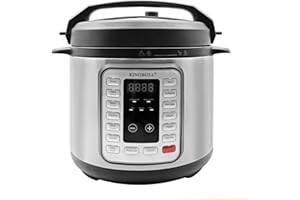 KINGBULL 12-in-1 Electric Pressure Cooker, Instant Multi-Use Non-Stick Pot, Slow Cooker, Rice Cooker, Steamer, Sauté, Yogurt Maker, Warmer &Delay Start,LED Screen& Manual(6QT)