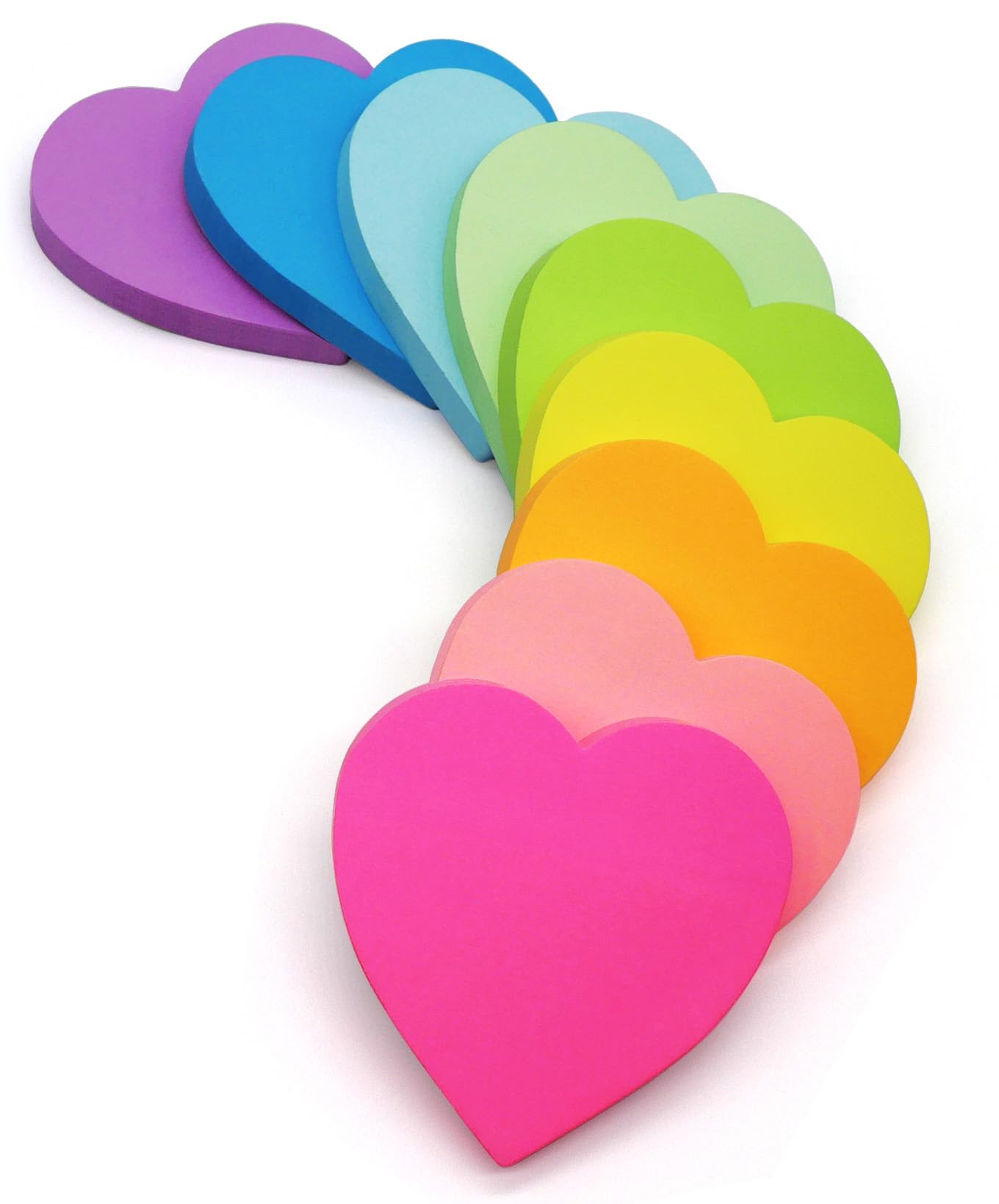 Photo 1 of **SHORT 4 PADS**
9 Pads Heart Sticky Notes, 3x3 in, 82 Sheets/Pad, Cute Bright Color Heart Shaped Sticky Notes Strong Adhesive Post, Clean Removal