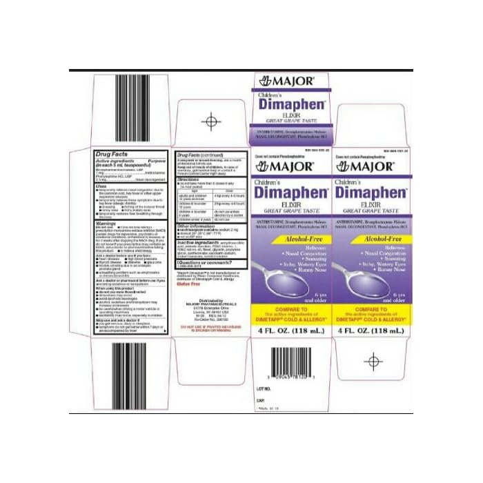 [3 Pack] Dimaphen Children's Cold and Allergy Alcohol-free [3 Pack] 3x 8-ounce Bottles]