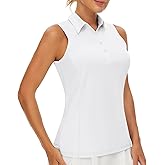 Casei Women's Sleeveless Golf Polo Shirts UPF 50+ Quick Dry Collared Polo Shirts Athletic Tank Tops Shirts