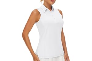 Casei Women's Sleeveless Golf Polo Shirts UPF 50+ Quick Dry Collared Polo Shirts Athletic Tank Tops Shirts