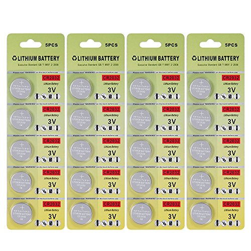 Fortune CR2032 3 Volt Lithium Coin Battery - Retail Packaging (Pack of 20)