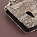 MPERO Nokia Lumia 730 / 735 Wallet Case, [Flex Flip] Cover with Card Slots and Wrist Strap (Black Lace)