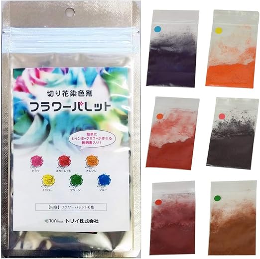 Amazon Co Jp フラワーパレット 切り花染色剤 自由研究 フラワーアレンジメント プレゼント 6色セット ホビー