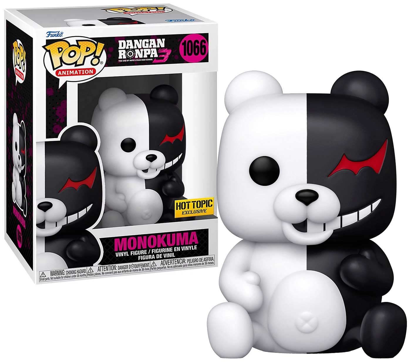 Funko POP Animation #1066 Danganronpa 3 Monokuma Exclusive Vinyl Figure with Protector