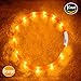 fashionandcool Led Dog Collar, USB Rechargeable, Glowing Pet Dog Collar Light for Night Walking Safety, Water Resistant Flashing Light Up Dog Necklace for Small, Medium, Large Dogs, Orange