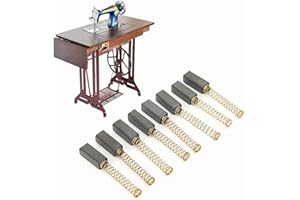 100PCS Carbon Brush, 31mm/1.22in Sewing Machine Motor Carbon Brush with Spring Portable Household Sewing Machine Graphite Cop