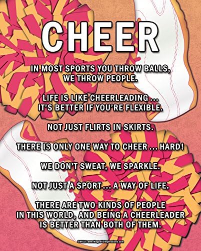 Unframed Cheer Poms 8” x 10” Sport Poster Print