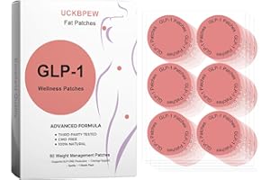 UCKBPEW GLP-1 Patches with L Glutamine丨Berberine丨Chromium丨Pomegranate and Cinnamon（60 Count） D