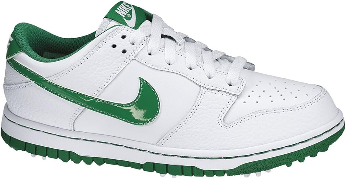 Nike Dunk NG Junior Golf Shoes, White/Pine Green 7 Youth