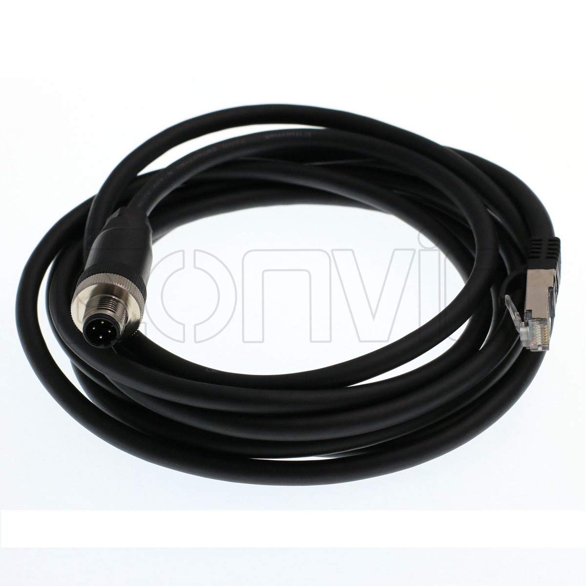 Eonvic 4 pin M12 D-Code RJ45 Gigabit Cognex Industrial Camera High Flex Cable 4pin Cable