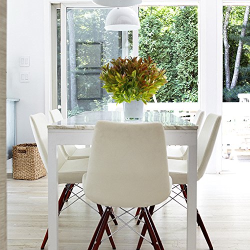 Nahuaa 4PCS Artificial Plants Outdoor Fake Greenery Bush Faux Plastic Shrubs Indoor Outside Table Centerpieces Arrangements Home Kitchen Office Windowsill Spring Decorations