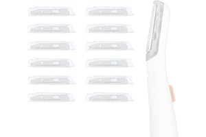 TERPINK 12 Pack Replacement Heads Compatible with Finishing Touch Flawless Dermaplane Glo Lighted Facial Exfoliator Protection Net Stainless Steel Heads