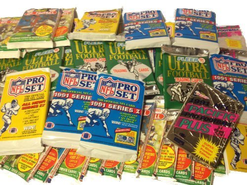 100-Vintage-Football-Cards-in-Old-Sealed-Wax-Packs-Perfect-for-New-Collectors