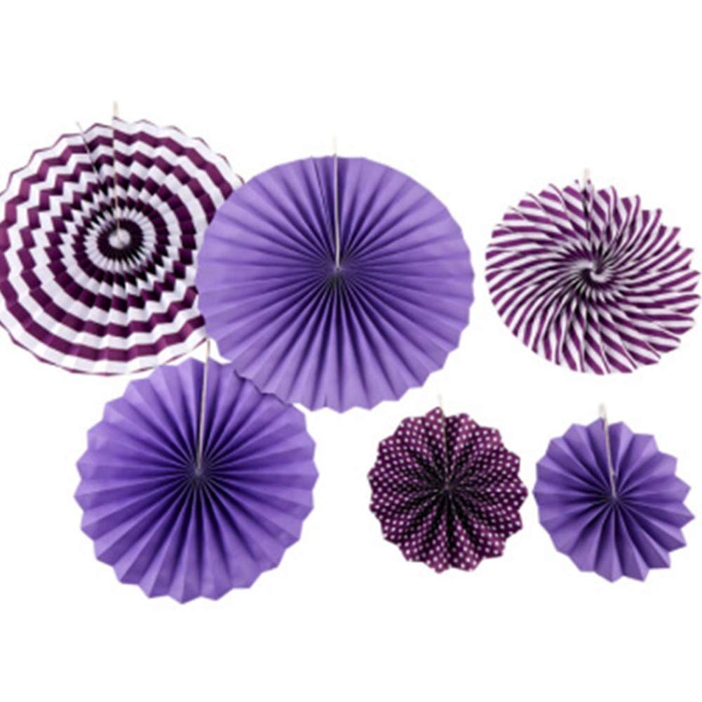 Buy Thboxes 6pcs Super Paper Fans Round Wheel Disc For Party Event