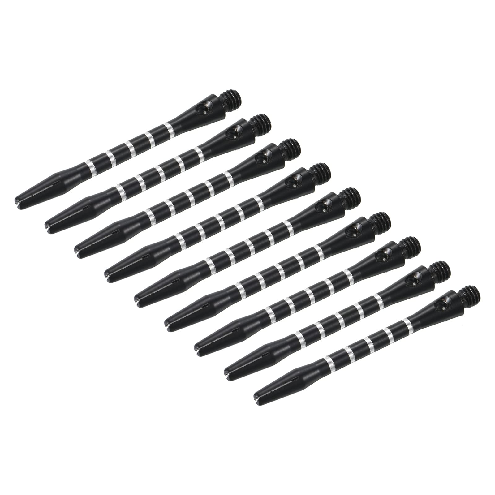 PATIKIL 48mm Dart Shafts, Medium 2BA Thread Aluminum Dart Stems Dart Accessories for Steel Tip - 9 Pack (Black)