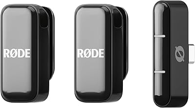 RØDE Wireless Micro - Compact Wireless Microphone, Two Mics with Charge Case for Smartphone Content Creation - USB-C, Black