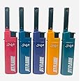 Scripto Hybrid Jet Flame Torch Refillable Adjustable Flame Candle Fireplace BBQ Lighters with Extended Reach Nozzle 5 Pack, Assorted