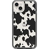 OtterBox iPhone 14 Plus Symmetry Series+ Case - COW PRINT, ultra-sleek, snaps to MagSafe, raised edges protect camera & screen