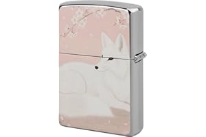 Cherry Blossom Tree Fox Lighter Case Metal Double-Sided Graffiti Lighter Cover Lighters Protective Sleeve for Women Men Stand