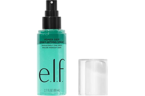 e.l.f. Power Grip Dewy Setting Spray, Ultra Fine Mist Made With Hyaluronic Acid, Grips Makeup For A Hydrated-Looking, Dewy Fi