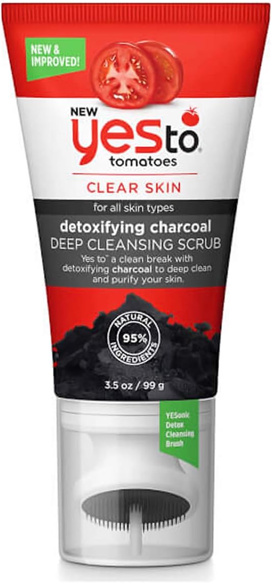 YES TO TOMATOES DETOXIFYING CHARCOAL DEEP CLEANSING SCRUB 99G